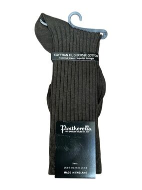 pantherella mens socks size Small dark brown #5614 egyptian cotton NEW